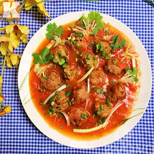 Đậm đà hơn với món Thịt bò viên sốt cà chua